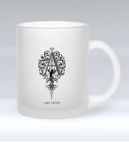 BK Gift Kişiye Özel Kaligrafi Harfli Cam Kupa Bardak-2 (Beyaz)