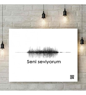 Kişiye Özel Minimal QR Karekod Sesli Poster