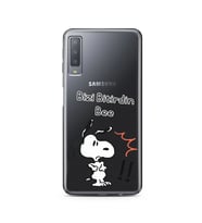 Snoopy Tasarımlı Süper Şeffaf Silikon Telefon Kılıfı Samsung A7 (2017)