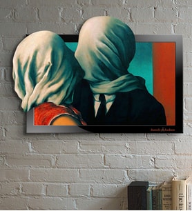 BK Gift Kişiye Özel 3d Ahşap Tablo Les Amants 50x30 Cm