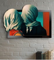 BK Gift Kişiye Özel 3d Ahşap Tablo Les Amants 50x30 Cm