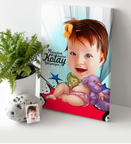 BK Gift Kişiye Özel Bebek Karikatür Kanvas Tablo 30x50cm 1