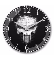 The Punisher  Duvar Saati Bombeli Gercek Cam
