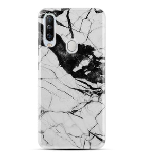 Kılıfland Huawei General Mobile GM 20 Pro Kılıf Silikon Resimli Kapak Beyaz Taşlı Mermer Stok 1300