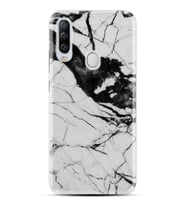 Kılıfland Huawei General Mobile GM 20 Pro Kılıf Silikon Resimli Kapak Beyaz Taşlı Mermer Stok 1300