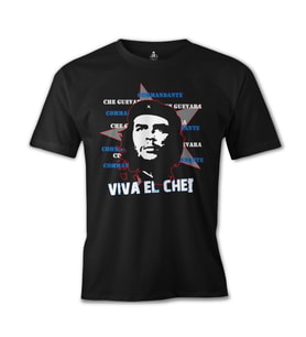 Che Guevara - Viva Siyah Erkek Tshirt