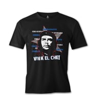 Che Guevara - Viva Siyah Erkek Tshirt