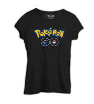 Pokemon Go - Logo Siyah Bayan Tshirt