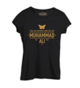 Muhammad Ali - Est. 1942 Siyah Kadın Tshirt