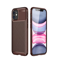 Vendas iPhone 12 Deep dizayn auto focus tasarımlı silikon kılıf (Kahverengi)