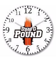 Nfl  Cleveland Browns Dawg Pound  Duvar Saati Bombeli Gercek Cam