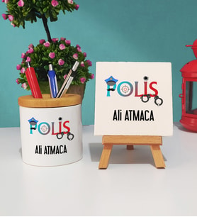 Polis Kalemlik ve Dekoratif Taş Baskı Seti