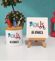 Polis Kalemlik ve Dekoratif Taş Baskı Seti