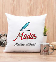 Müdür Yastık ve Silver Kupa Bardak