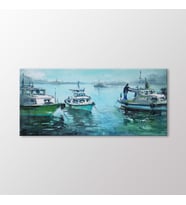 Arty Tablo Suluboya Tekneler ve İstanbul Tablo (Karışık)