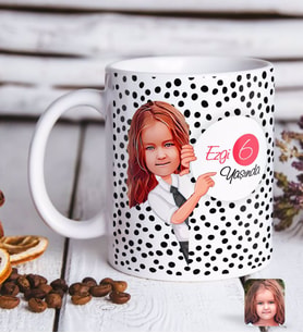 BK Gift Kişiye Özel Kız Çocuk Yaş Karikatürlü Beyaz Kupa Bardak-1