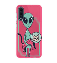 Kılıfland Samsung Galaxy A50 Kılıf Silikon Resimli Kapak Alien Cat Stok 230
