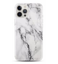 Kılıfland Apple iPhone 12 Pro Max Kılıf Silikon Resimli Kapak Fragile White Marble Mermer Stok 1103