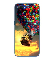 Yukarı Bak Balon Tasarımlı Süper Şeffaf Silikon Telefon Kılıfı Oppo Realmi C2