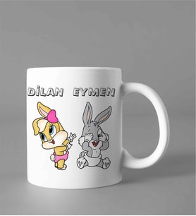Buggs Buny - Lola Bunny kupası Kişiye Özel