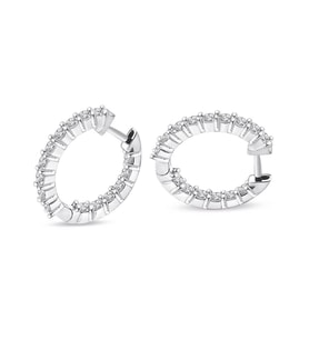 1.28 ct Pırlanta Halka Küpe (Beyaz)