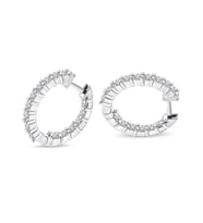 1.28 ct Pırlanta Halka Küpe (Beyaz)