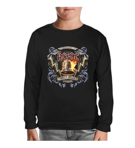 AC DC Hells Bells Siyah Çocuk Sweatshirt