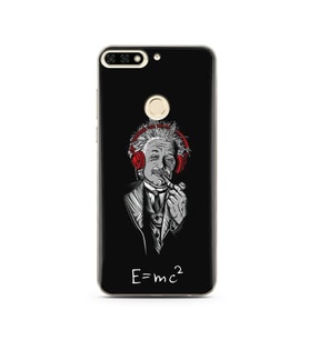 Einstein Tasarım Süper Şeffaf Silikon Telefon Kılıfı Huawei Honor 7C- y7 2018 