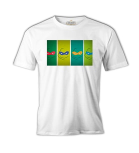 Ninja Kaplumbağalar Beyaz Erkek Tshirt