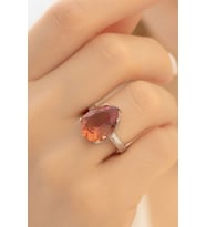 Kadın Damla Kesim Zultanit Gümüş Yüzük 6018611780758