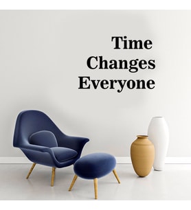 Time Changes Everyone Duvar Yazısı Sticker 60x44cm - Siyah