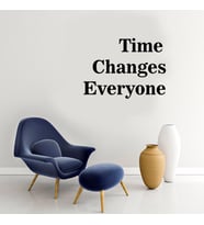 Time Changes Everyone Duvar Yazısı Sticker 60x44cm - Siyah