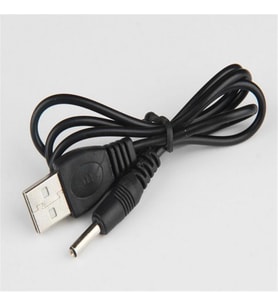USB DC 5V Güç Kaynağı Şarj Adaptörü Kablosu 3.5mm Jaklı MOSUNX Siyah