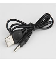 USB DC 5V Güç Kaynağı Şarj Adaptörü Kablosu 3.5mm Jaklı MOSUNX Siyah