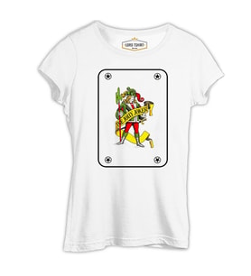 Joker - Game Cards Beyaz Kadın Tshirt