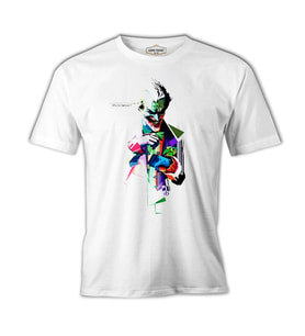 Joker Beyaz Erkek Tshirt