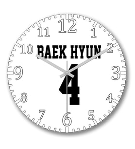 Exo Baekhyun2 Duvar Saati Bombeli Gercek Cam