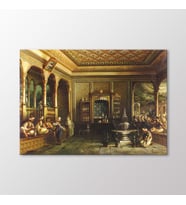 Arty Tablo Tophanede Bir Kahvehane Tablo (Karışık)