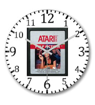 Pulp Fiction Game Atari Duvar Saati Bombeli Gercek Cam