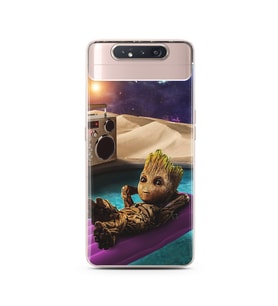 Baby Groot Tasarım Süper Şeffaf Silikon Telefon Kılıfı Samsung A80