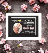 Dünyanın En Kral Dedesi Kişiye Özel Tasarım Çerçeve Babalar Günü 21x30 Cm