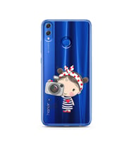 Foto Kız Tasarımlı Süper Şeffaf Silikon Telefon Kılıfı Huawei Honor 8x