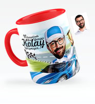 BK Gift Kişiye Özel Bay Rallici Karikatürlü Kırmızı Kupa Bardak  1