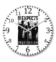 No Body Expects Inquisition Duvar Saati Bombeli Gercek Cam