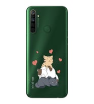 Kedi Kardeşler Tasarımlı Süper Şeffaf Silikon Telefon Kılıfı Oppo Realmi 5i