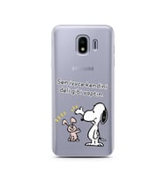 Snoopy Tasarımlı Süper Şeffaf Silikon Telefon Kılıfı Samsung J4