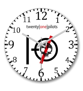Twenty One Pilots2 Duvar Saati Bombeli Gercek Cam