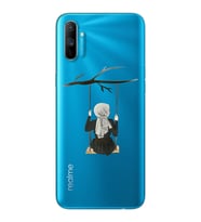 Salıncak Kız Tasarımlı Süper Şeffaf Silikon Telefon Kılıfı Oppo Realmi C3