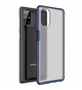 Microsonic Samsung Galaxy M51 Kılıf Frosted Frame Lacivert