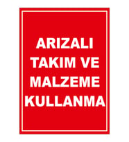 MIGNATIS - Arızalı Takım Ve Malzeme Kullanma Levhası - Sac Malzeme 50x70cm